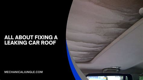 car roof leak repair|Repairing a Roof Water Leak in a Car (IN 25 MINUTES OR LESS)